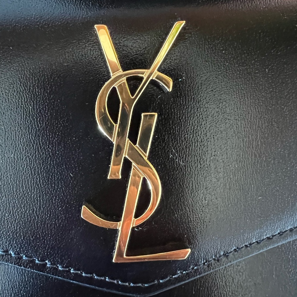 YSL Uptown Monogram Smooth Leather Clutch - Picture 10 of 12